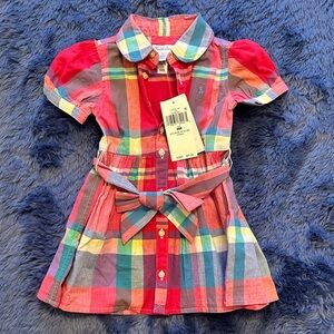 Ralph Lauren Multicolor Plaid Dress with Bow